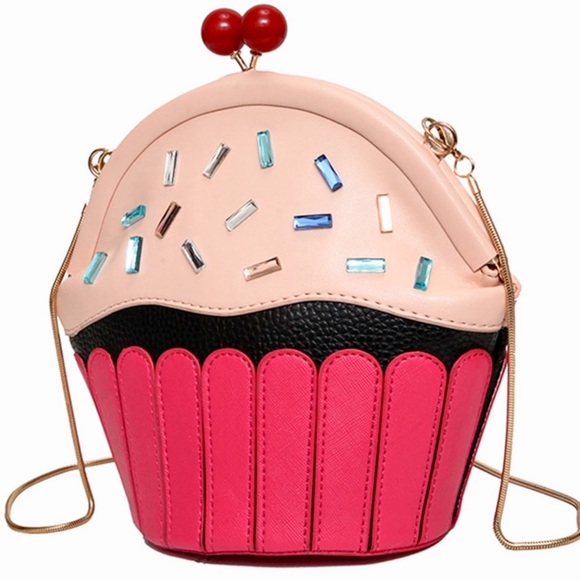 🍭NWT CUPCAKE KISS LOCK STRUCTURED BAG - Picture 2 of 7